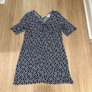 NorthStyle Geometric Print Twist Dress V Back